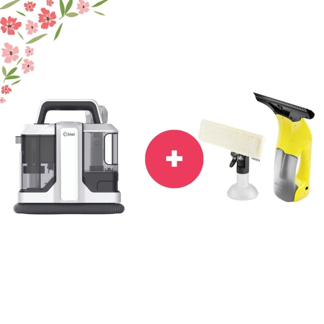 Kiwi 4322 Halı Yıkama ve Leke Çıkartma & Karcher Cam Temizleme Makinası & 100ML Halı Koltuk Deterjanı