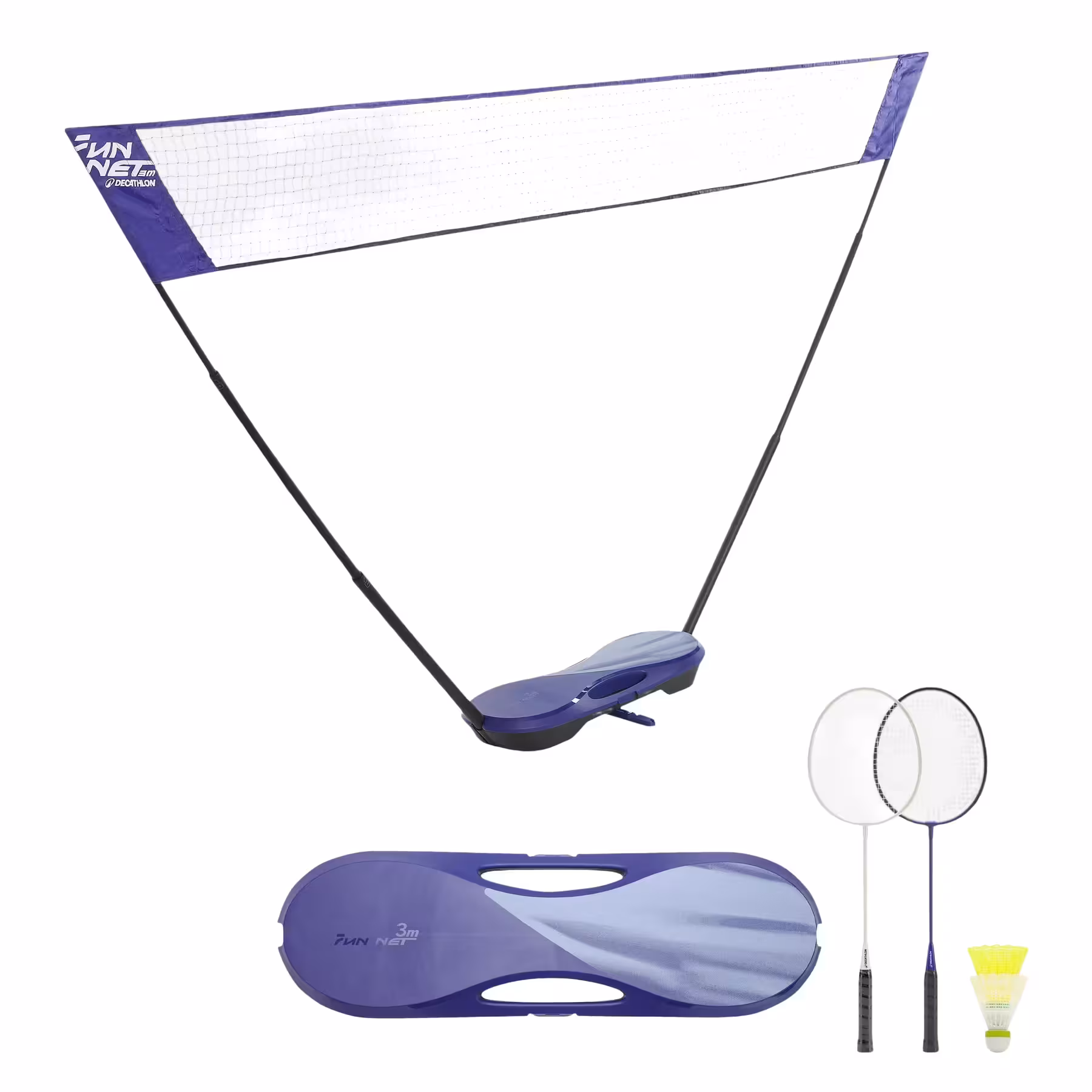 DECATHLON Badminton Filesi - 3 Metre - Mavi - Fun Set