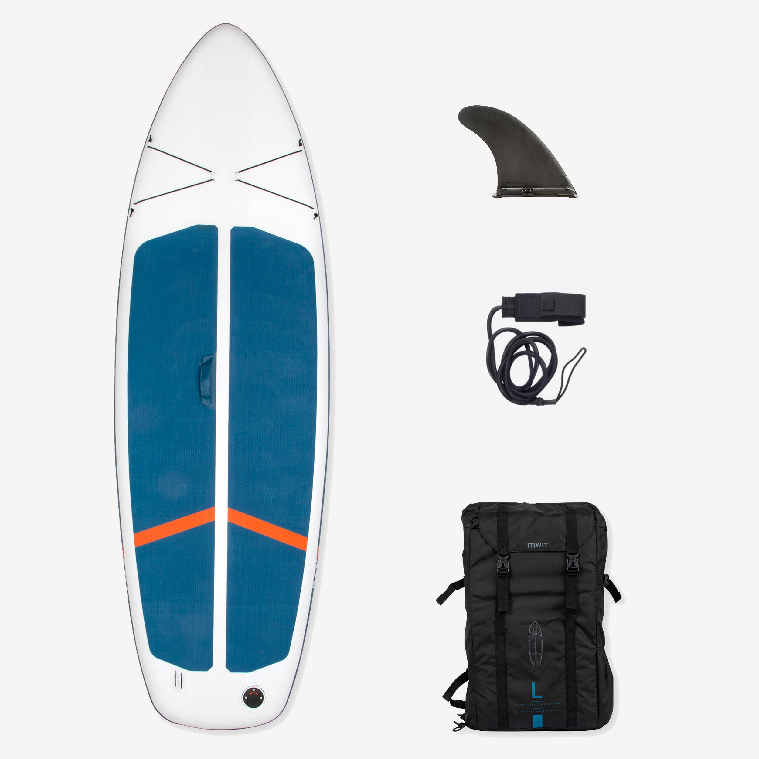 DECATHLON BUNDLE - Stand Up Paddle - L Boy - Beyaz/Mavi - 10' - 100