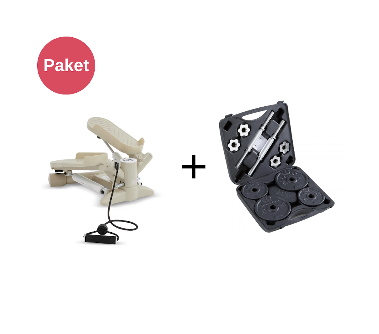 Decathlon Fitness Paketi Mini Stepper + Kas Geliştirme Ağırlık Seti - 20 kg