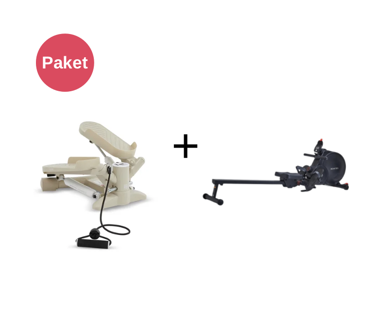 DECATHLON Fitness Paketi DOMYOS Essential 120 Kürek Çekme Makinesi + Mini Stepper